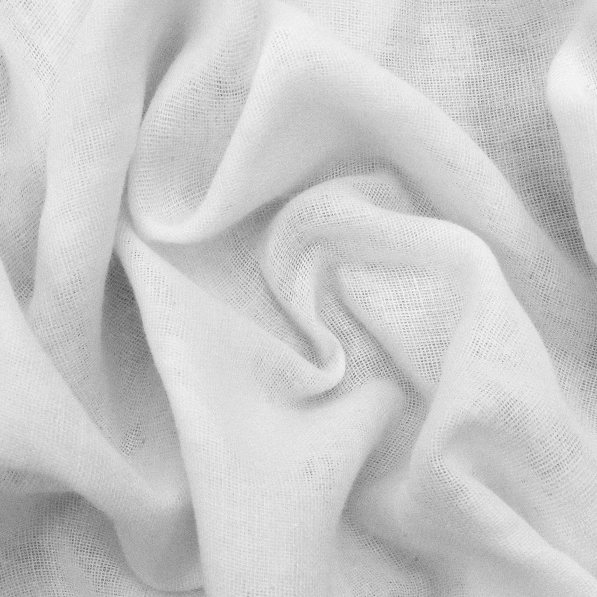 1 YD PC-Basic White Cotton Double Weave Gauze Woven Fabric