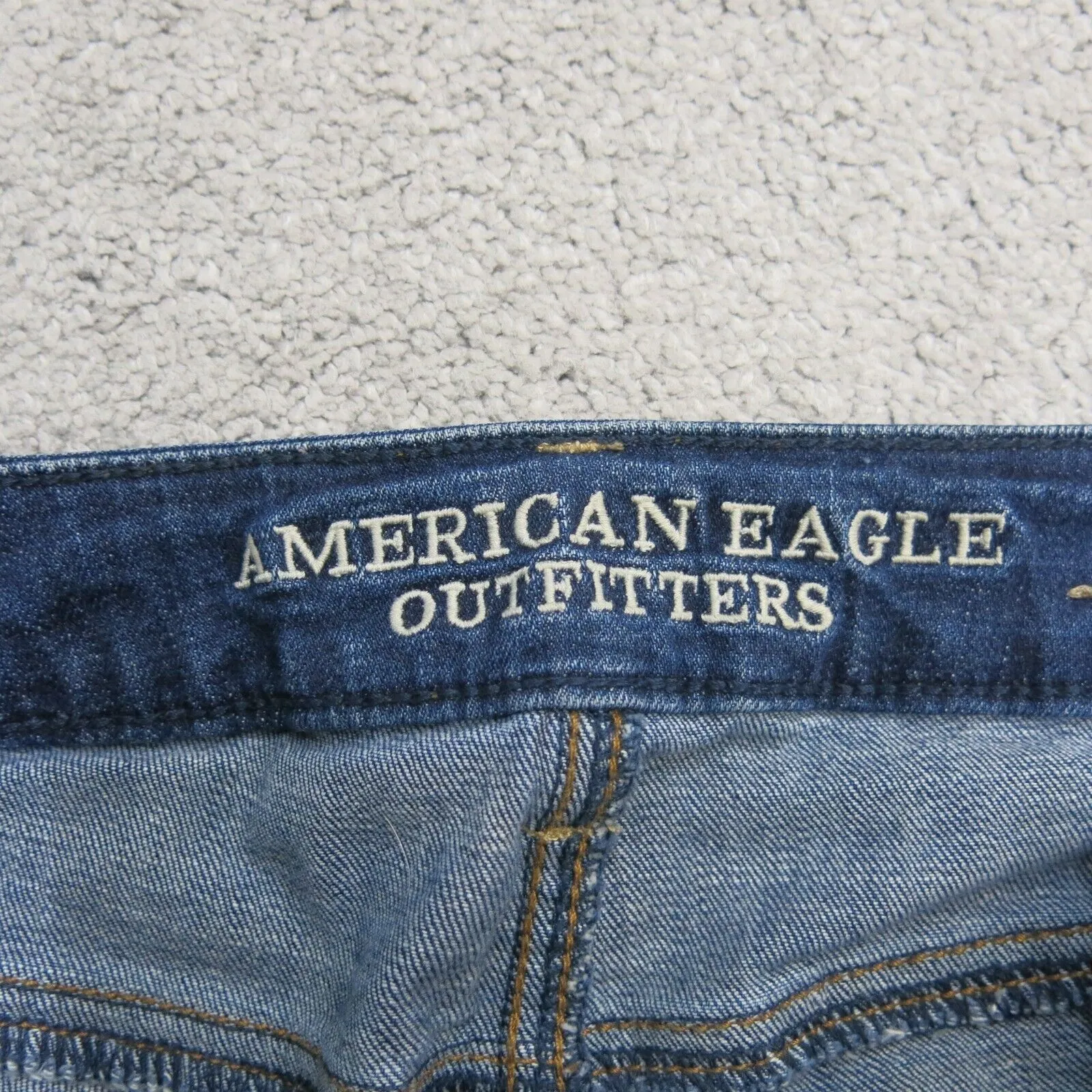 American Eagle Jeans Womens 2 Blue Low Rise Jegging Jeans Denim Super Stretch