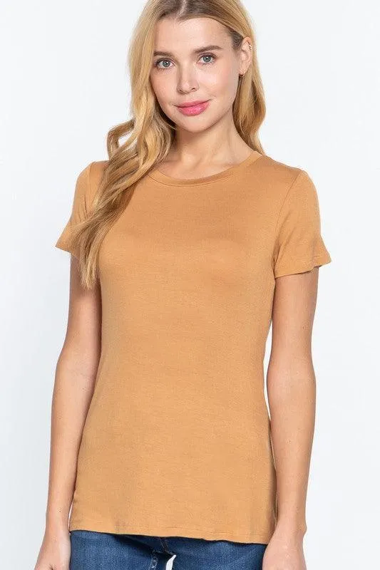 Basic Short Sleeve Crew Neck Shirt