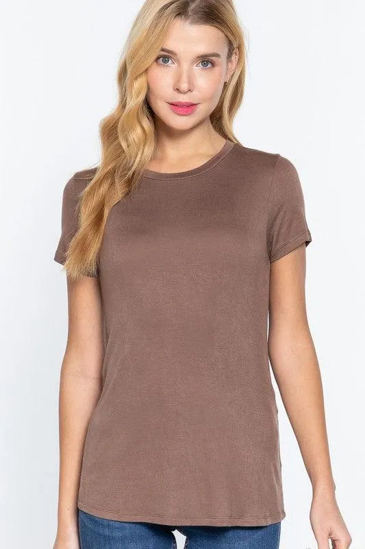 Basic Short Sleeve Crew Neck Shirt