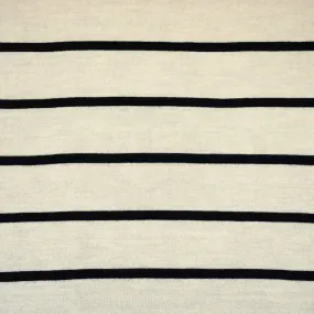 Black-White Rayon Poly Stretch Spandex Stripe Jersey Knit Fabric