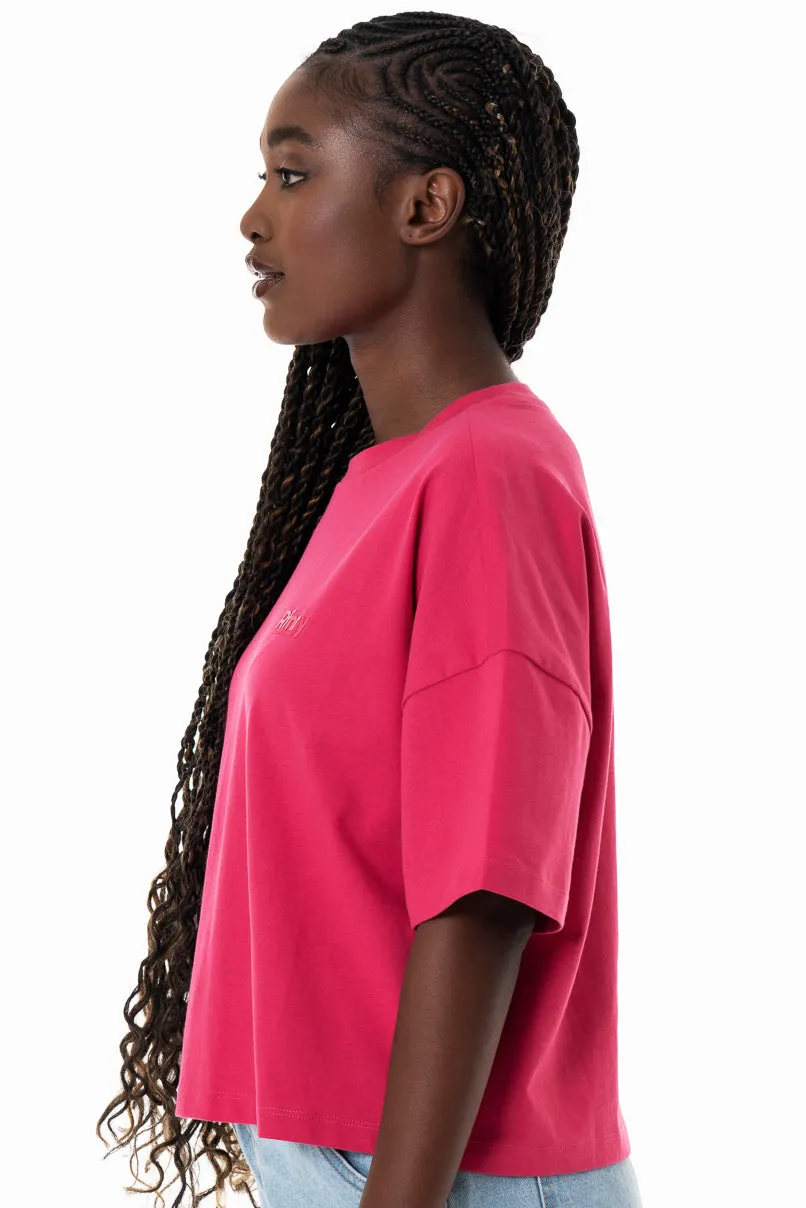 Boxy T-Shirt _ 154357 _ Pink