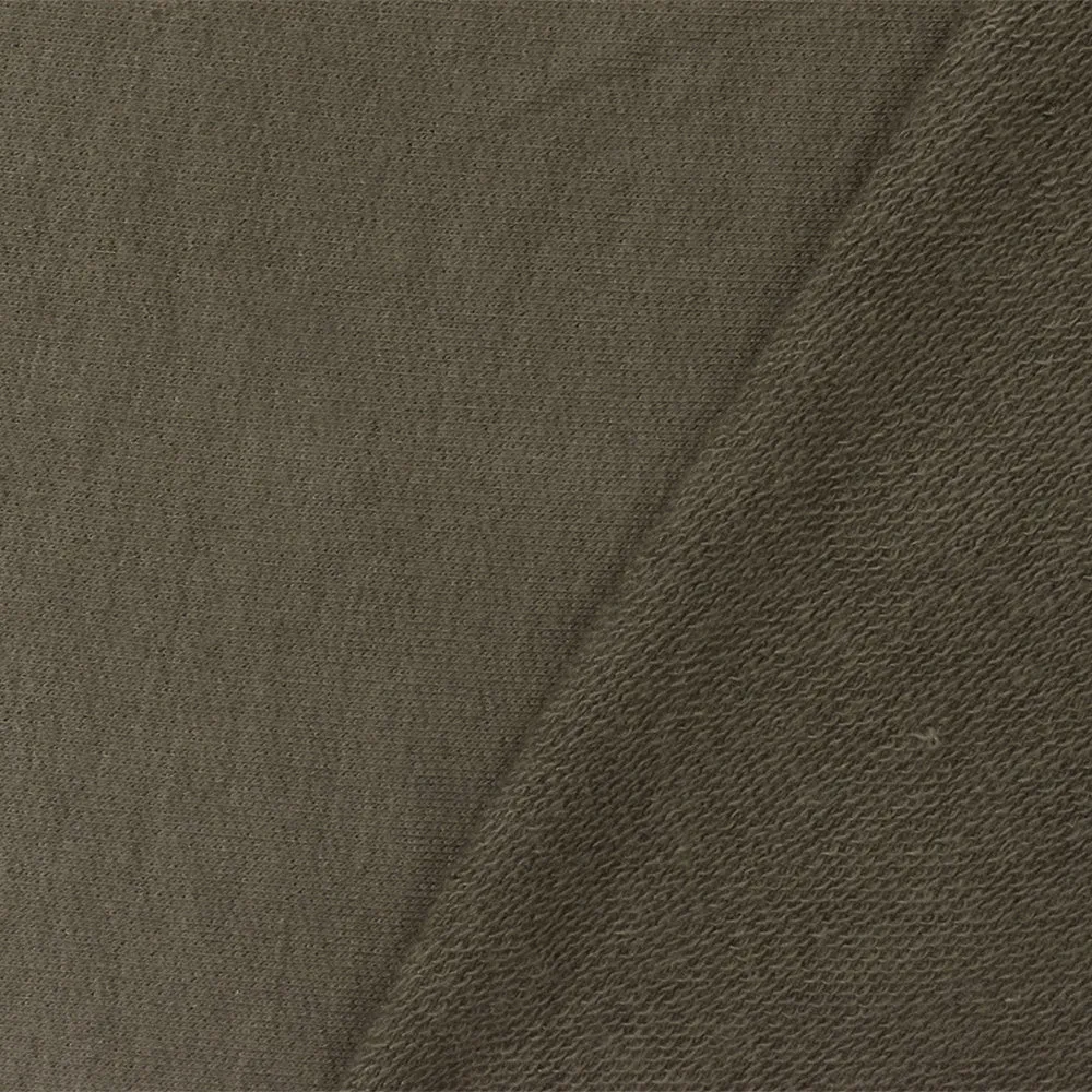 Brown Solid Stretch Bamboo Spandex Baby French Terry Knit Fabric