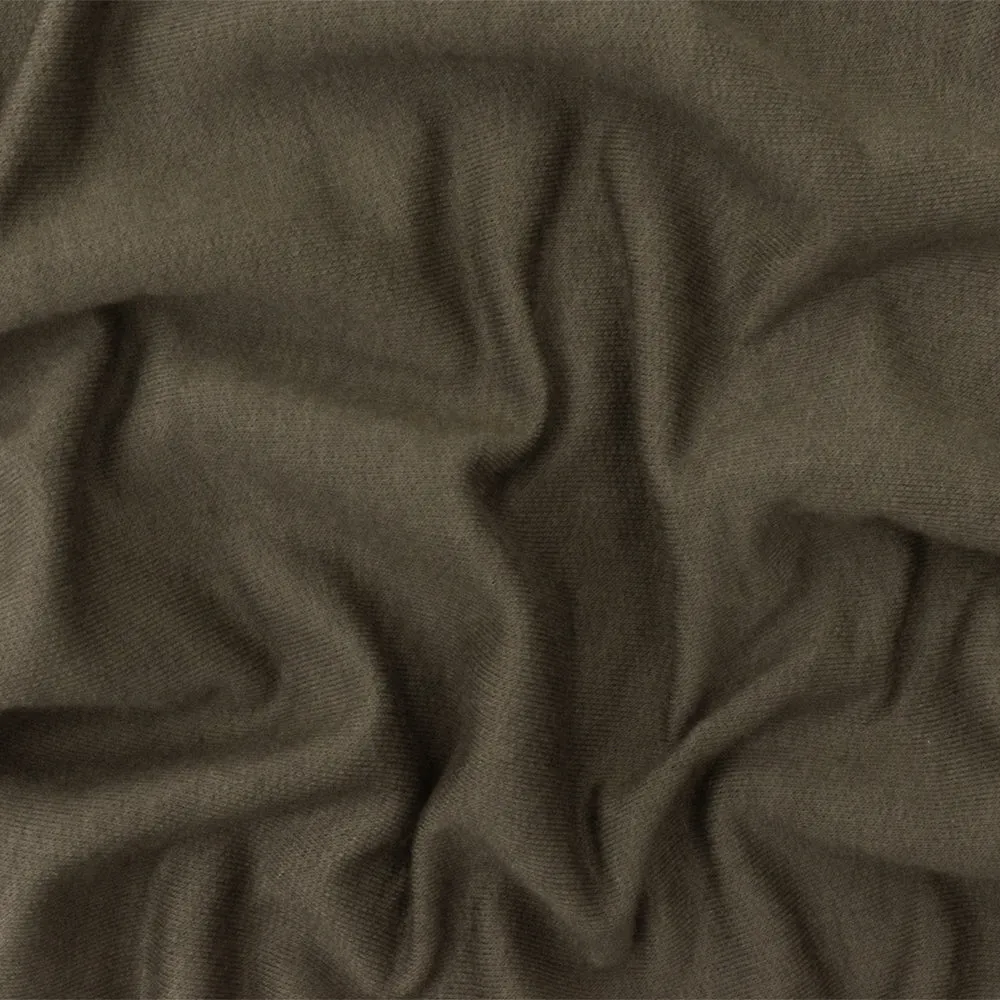 Brown Solid Stretch Bamboo Spandex Baby French Terry Knit Fabric