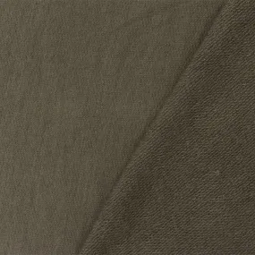 Brown Solid Stretch Bamboo Spandex Baby French Terry Knit Fabric