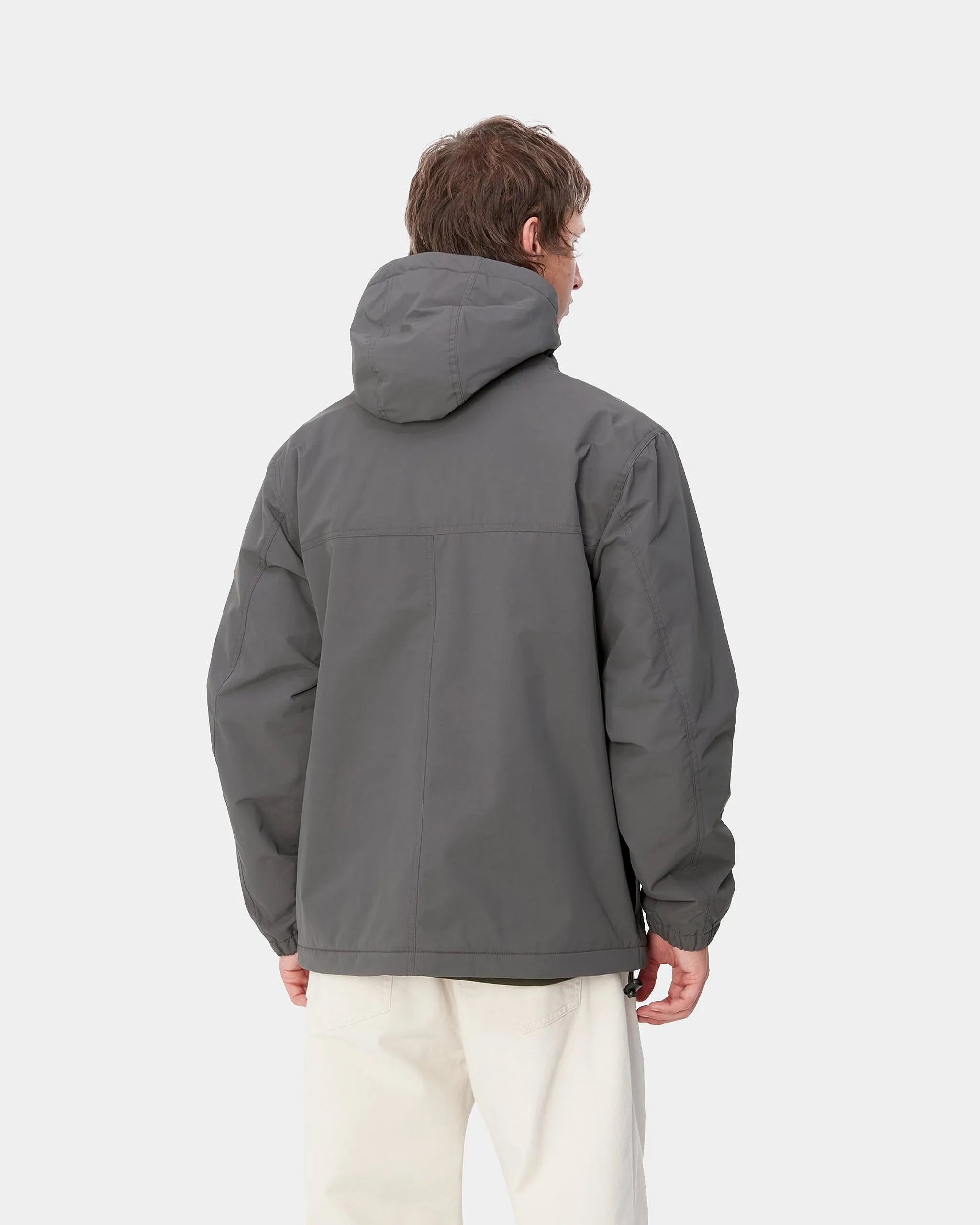 Carhartt WIP Windbreaker Pullover - Graphite / White