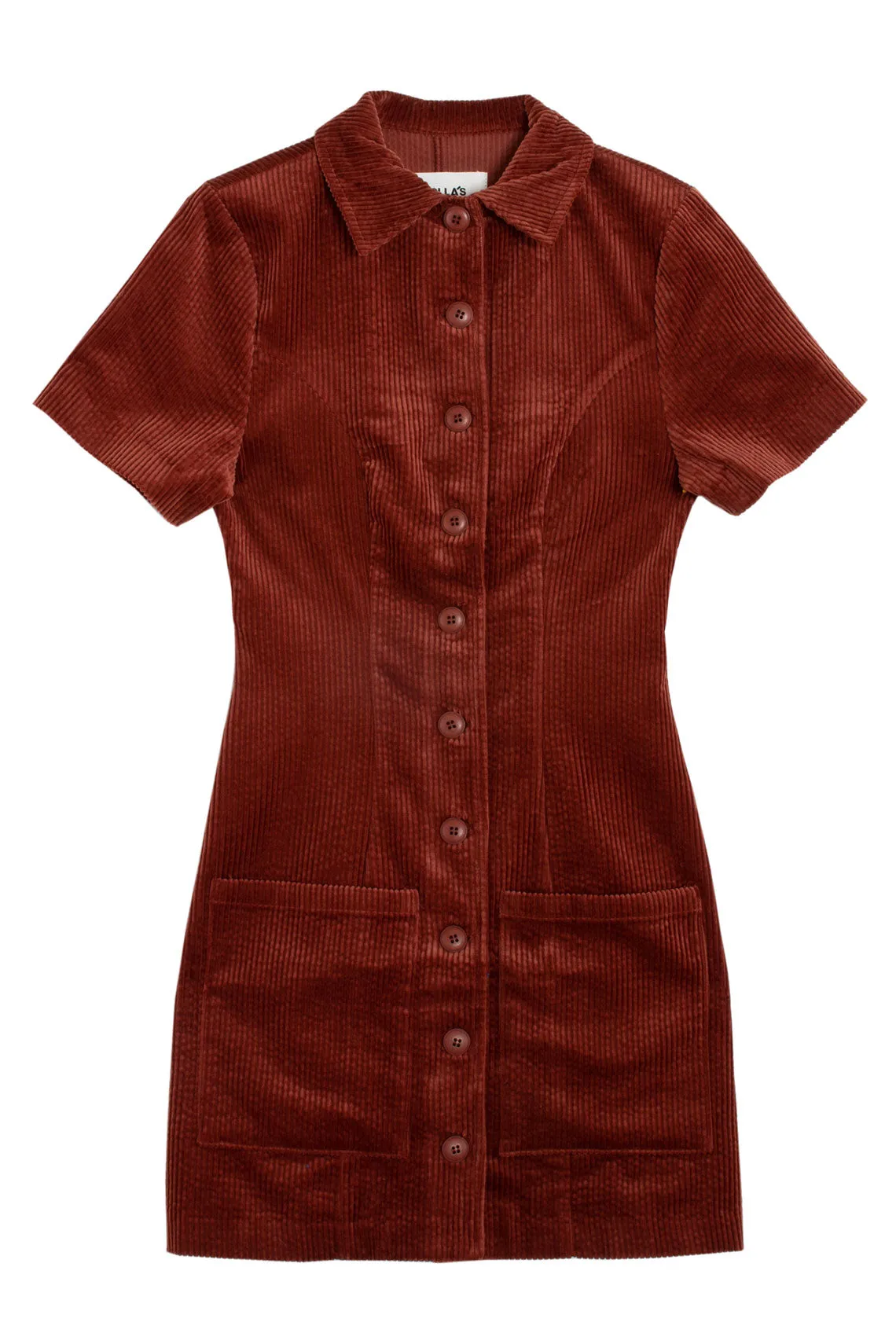 Chestnut Cord Francoise Mini Dress