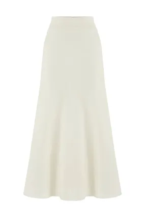 CLARA ECRU LINEN BANDEAU MAXI SKIRT