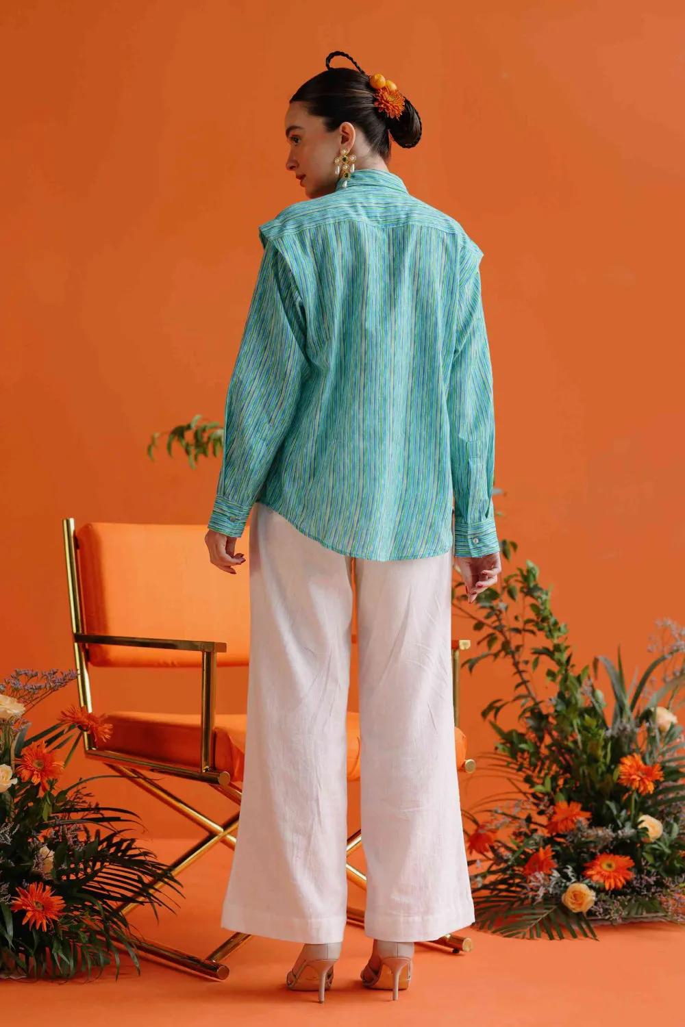 Daffodil - Blue Boxy shirt