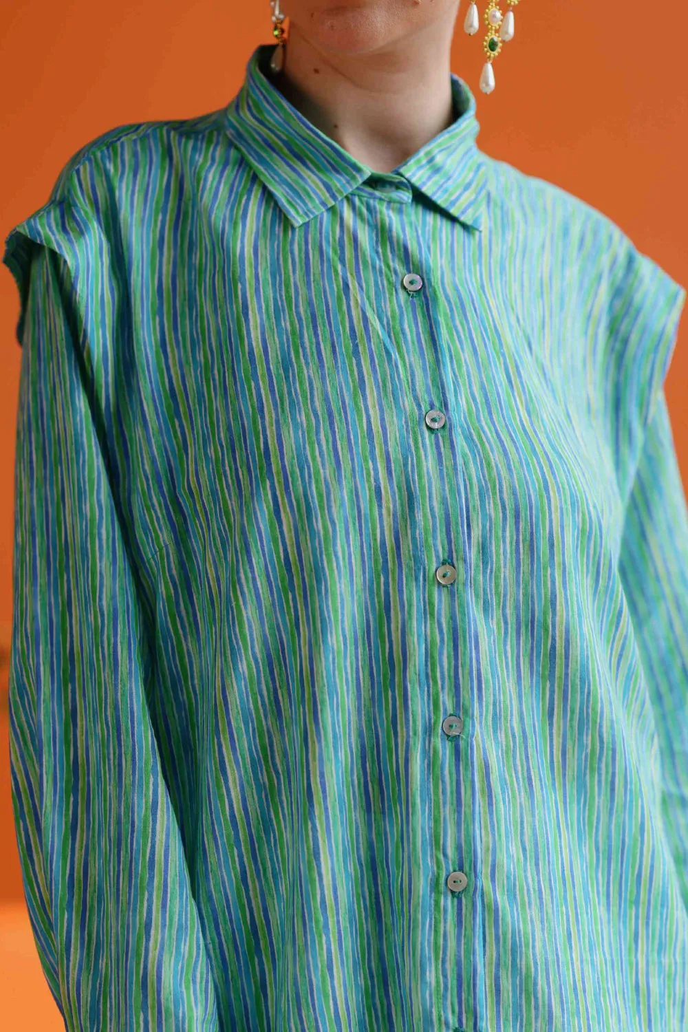 Daffodil - Blue Boxy shirt