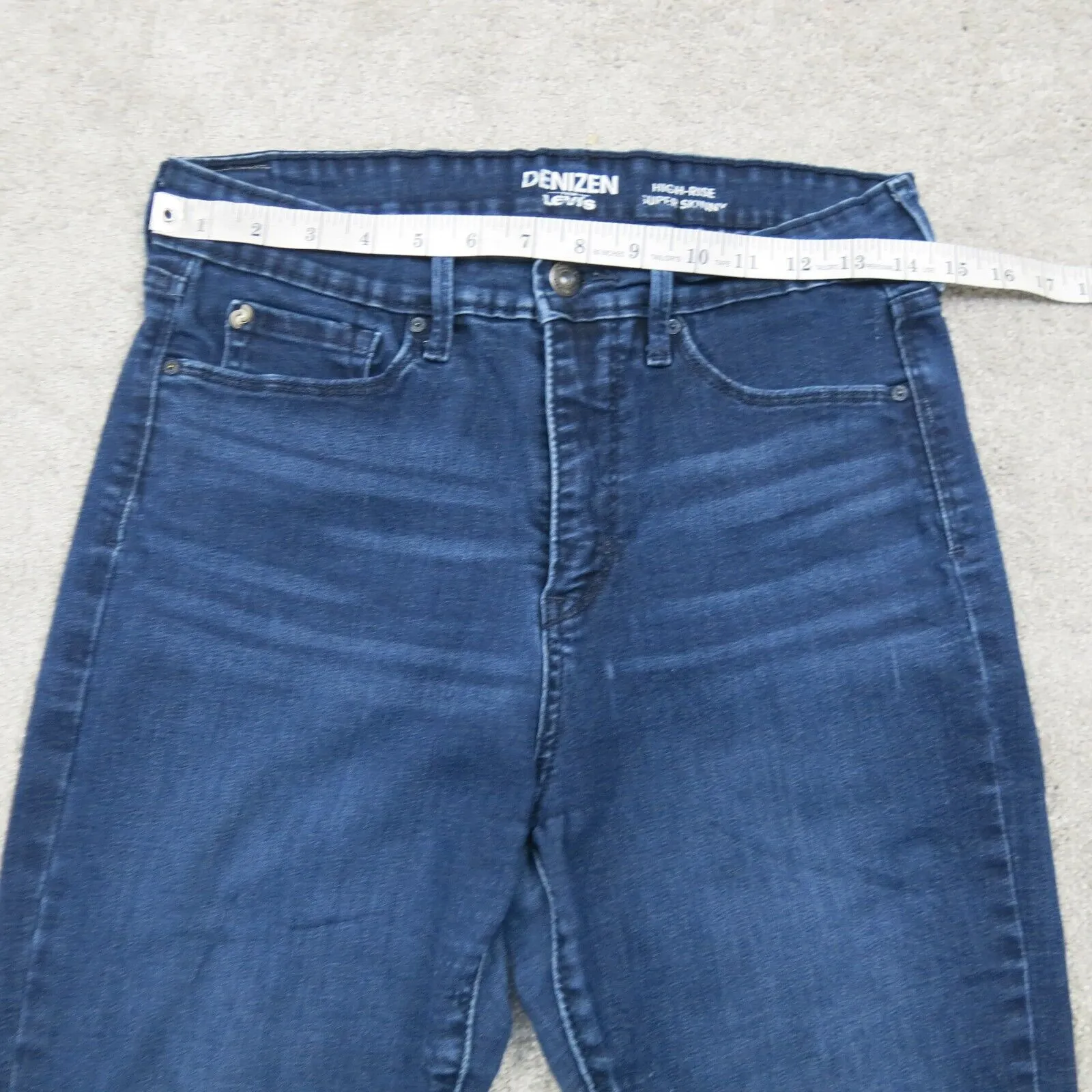 Denizen From Levis Womens Jeans Denim Super Skinny Stretch High Rise Blue SZ W31