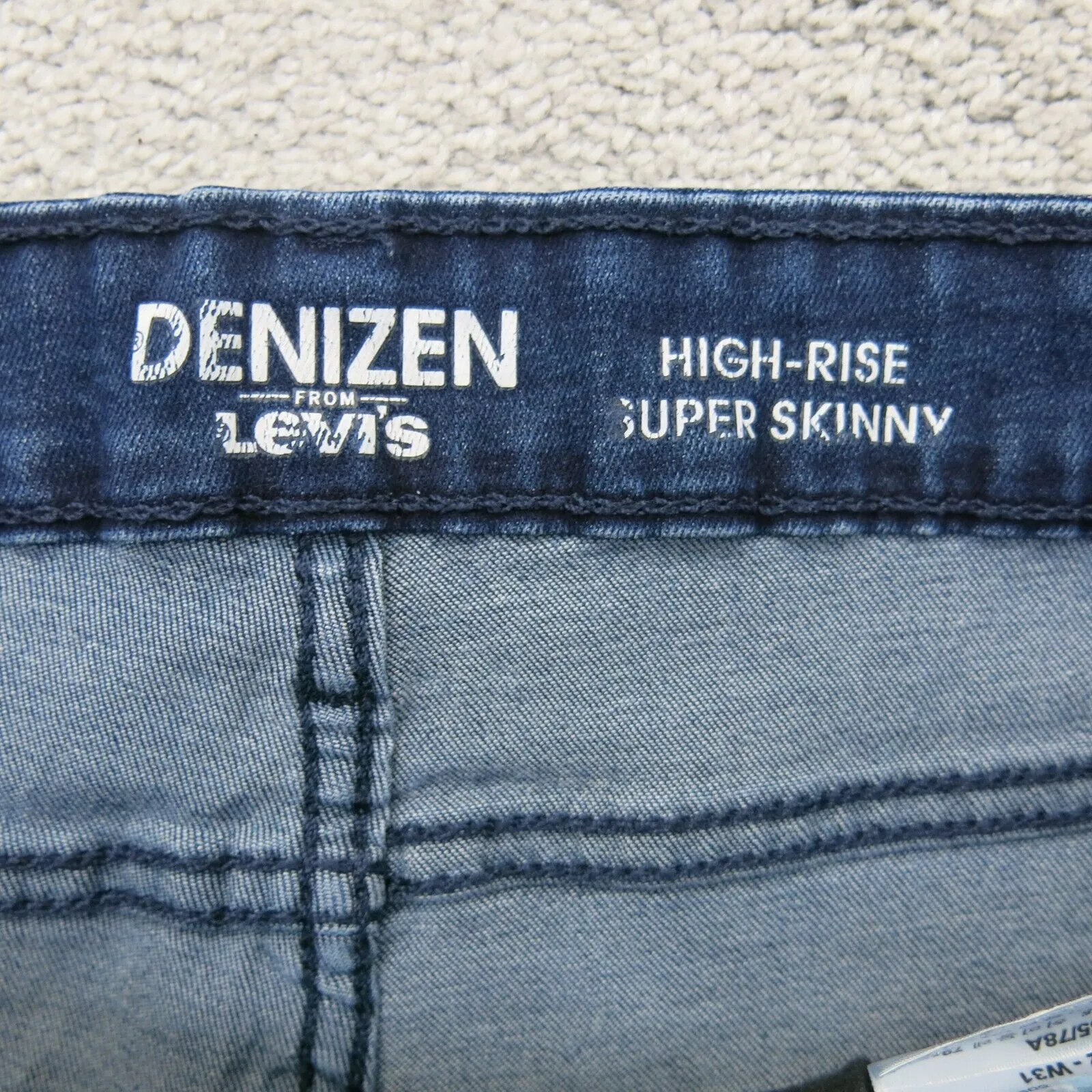 Denizen From Levis Womens Jeans Denim Super Skinny Stretch High Rise Blue SZ W31