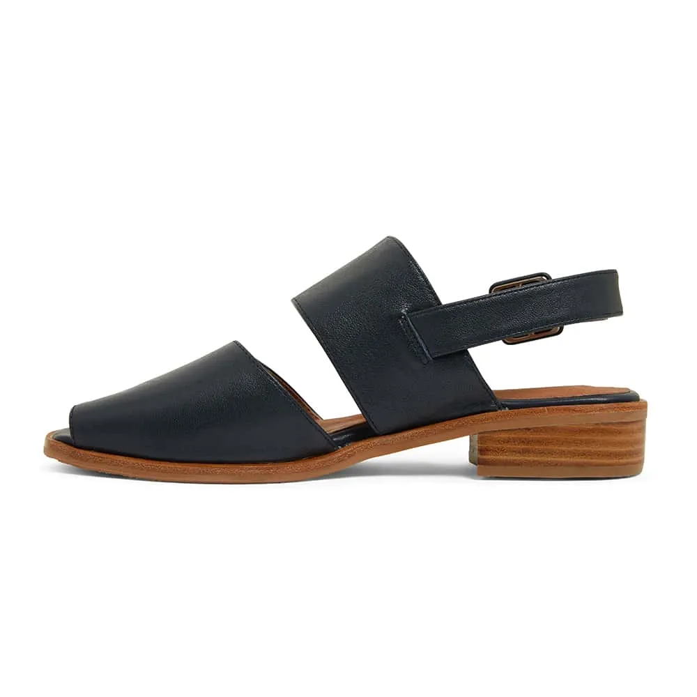 Drew Sandal in Navy Leather