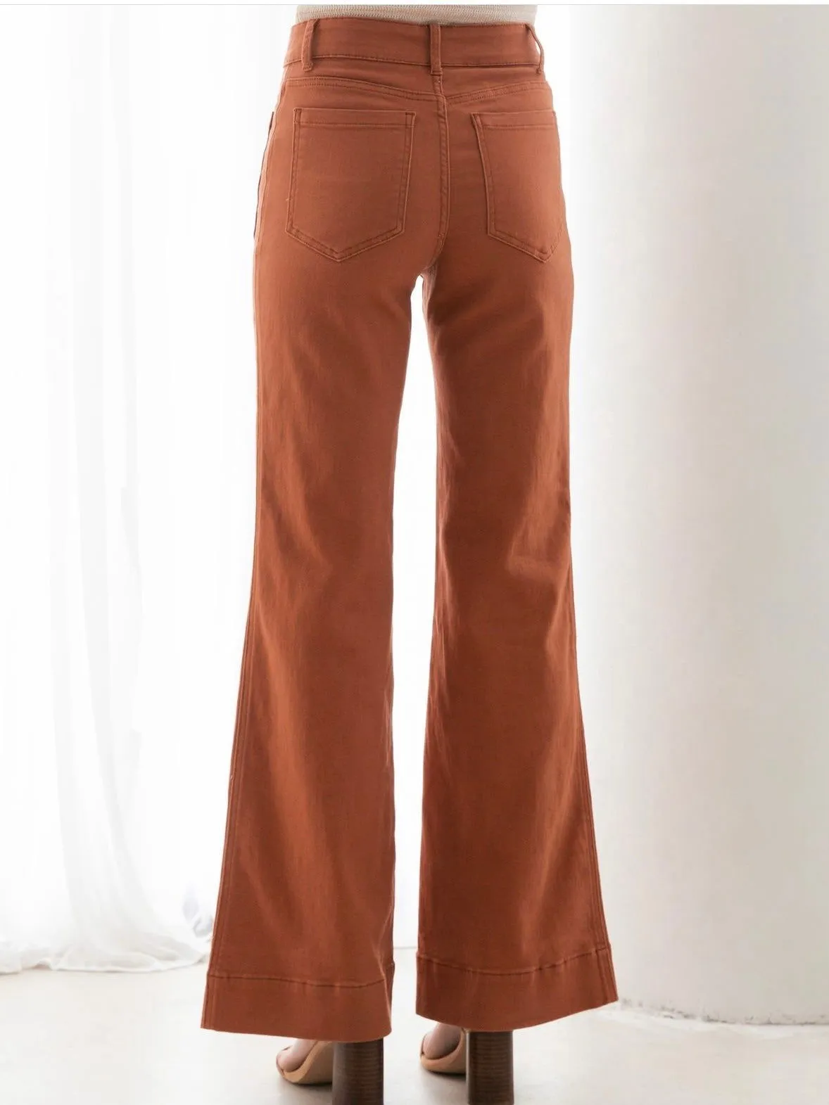 Ebony Flare Jeans - Rust