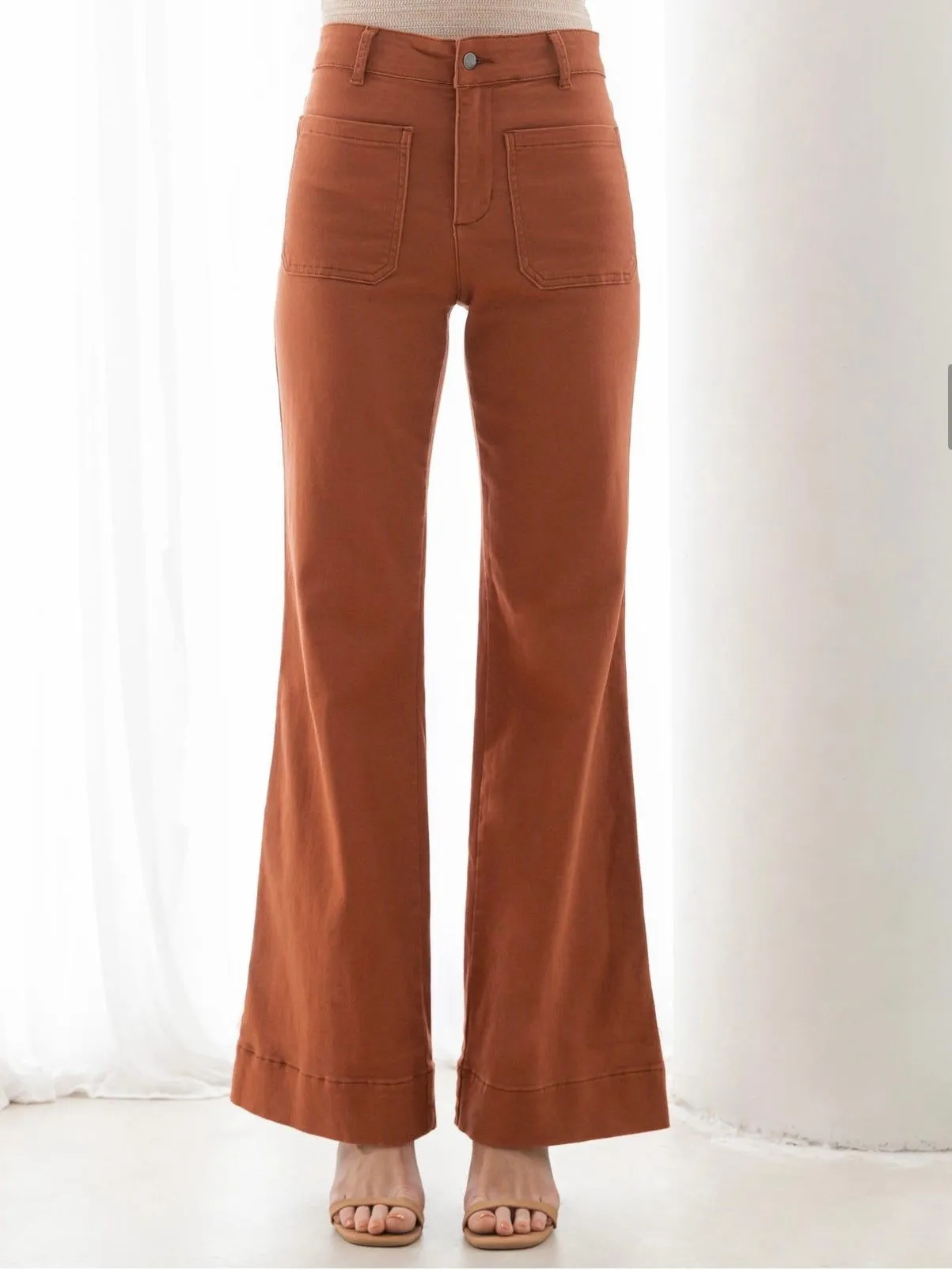 Ebony Flare Jeans - Rust