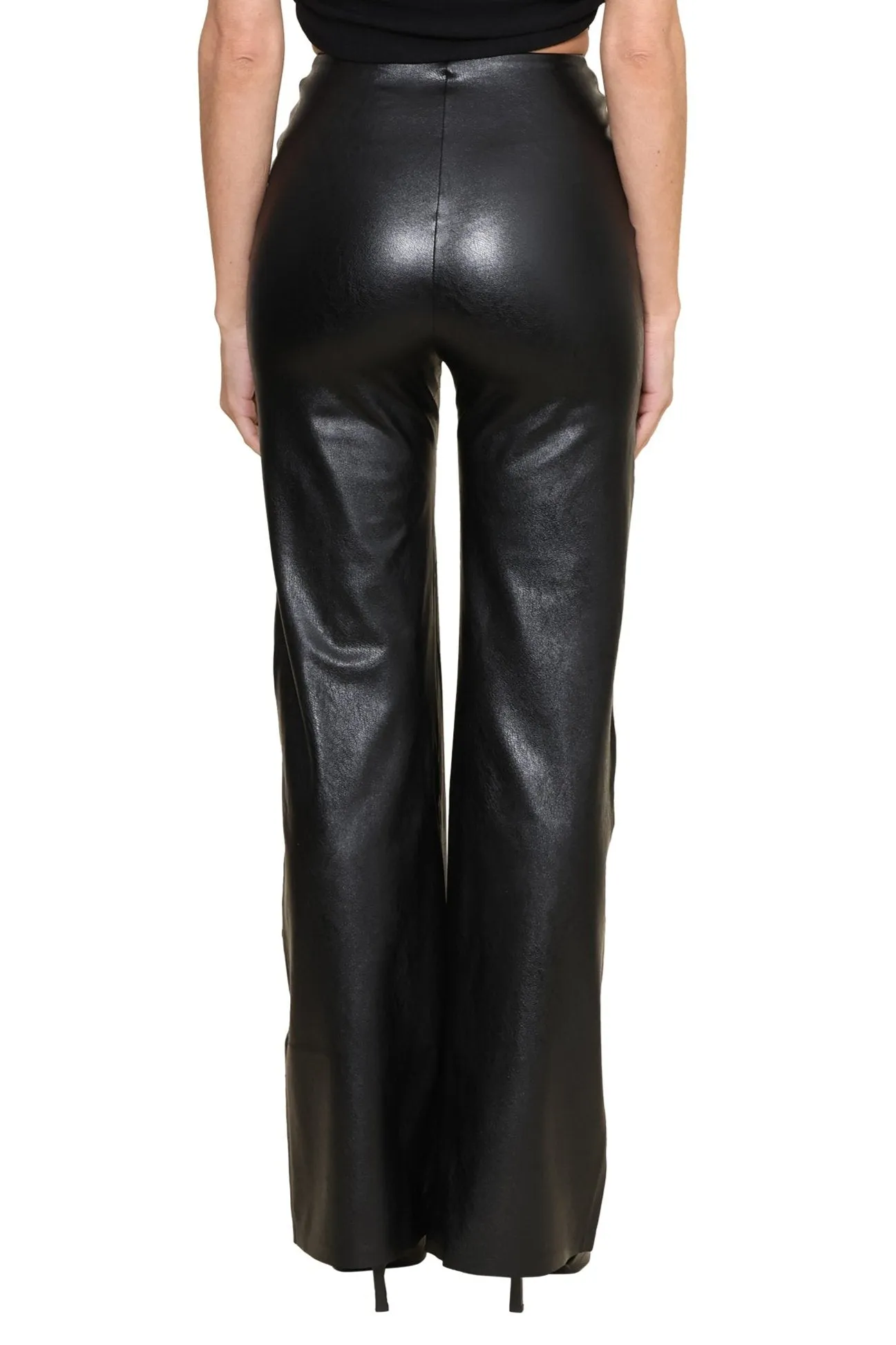 Faux Leather Wide Leg Pant