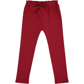 Fawn Jersey Pants, Burgundy