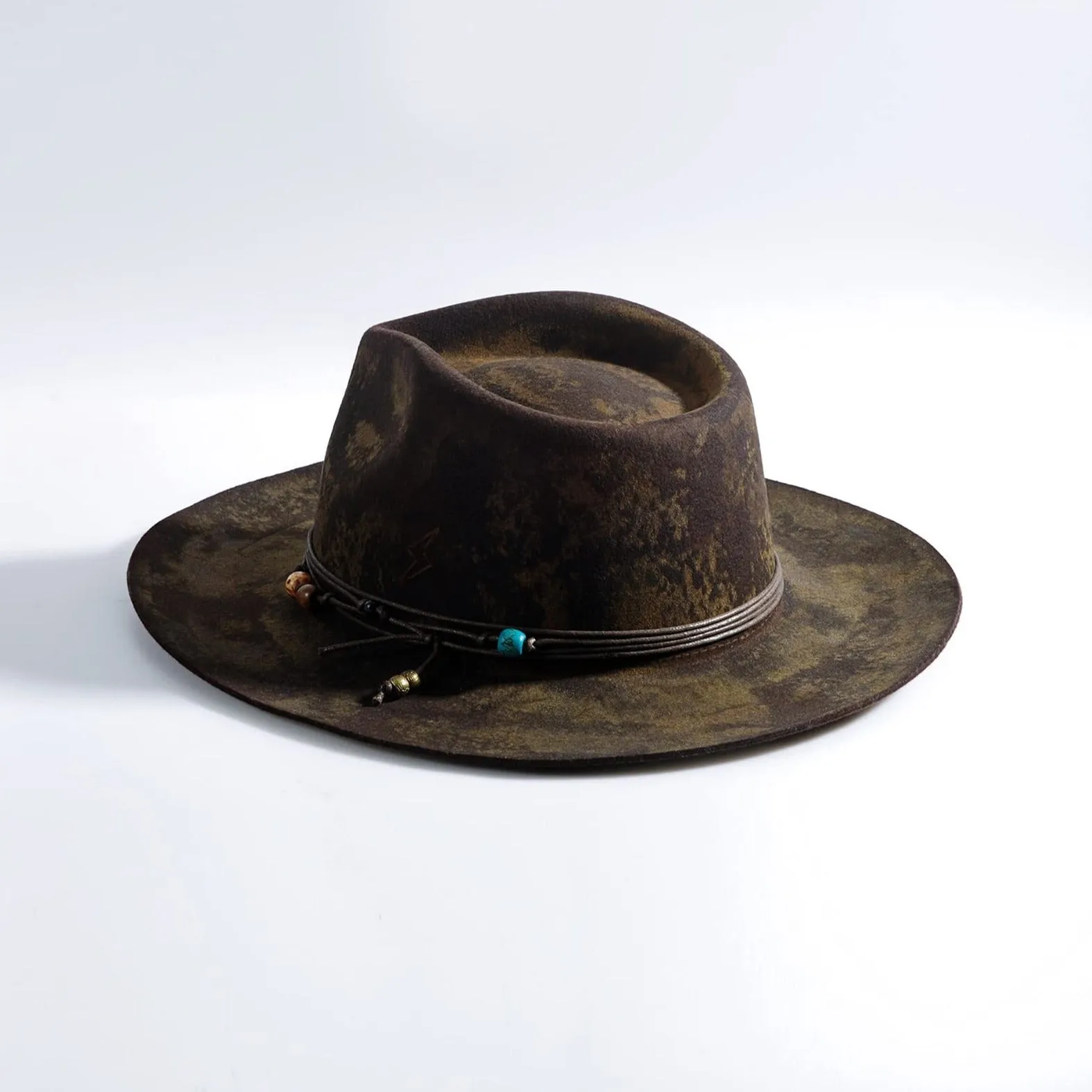 Legacy - Rustic Chic Distressed Beaded Fedora Hat