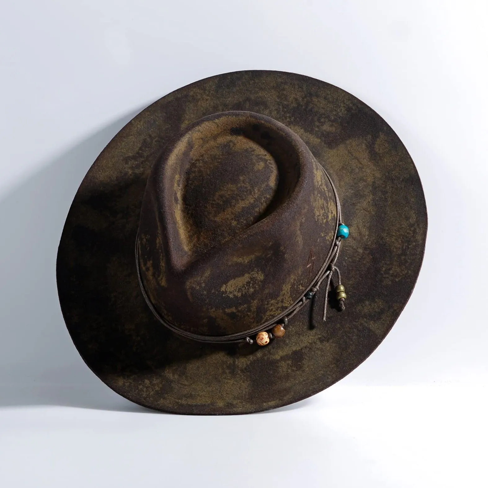 Legacy - Rustic Chic Distressed Beaded Fedora Hat