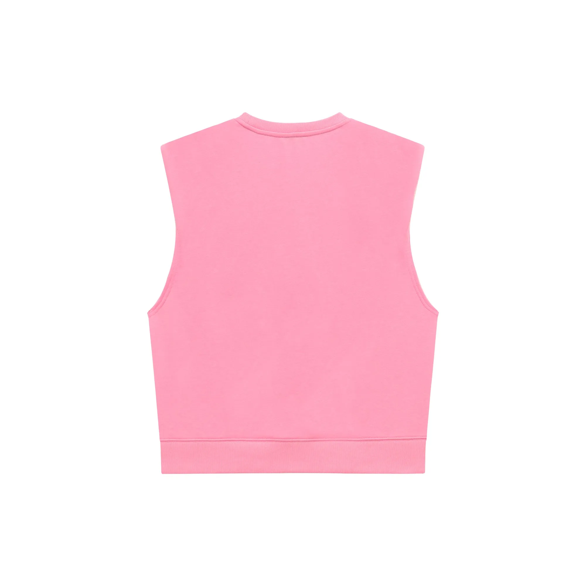 Logo Shoulder Pad Boxy Sleeveless Top