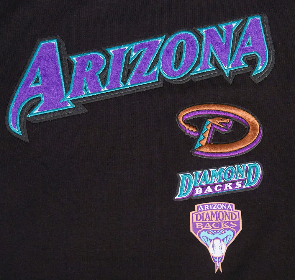 MLB ARIZONA DIAMONDBACKS RETRO CLASSIC WOMEN'S BOXY TOP (BLACK)