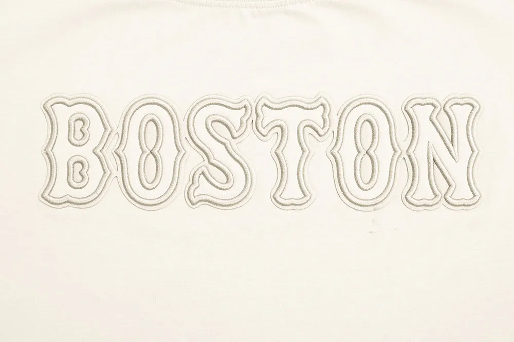 MLB BOSTON RED SOX NEUTRAL WOMEN'S BOXY TOP (EGGSHELL)