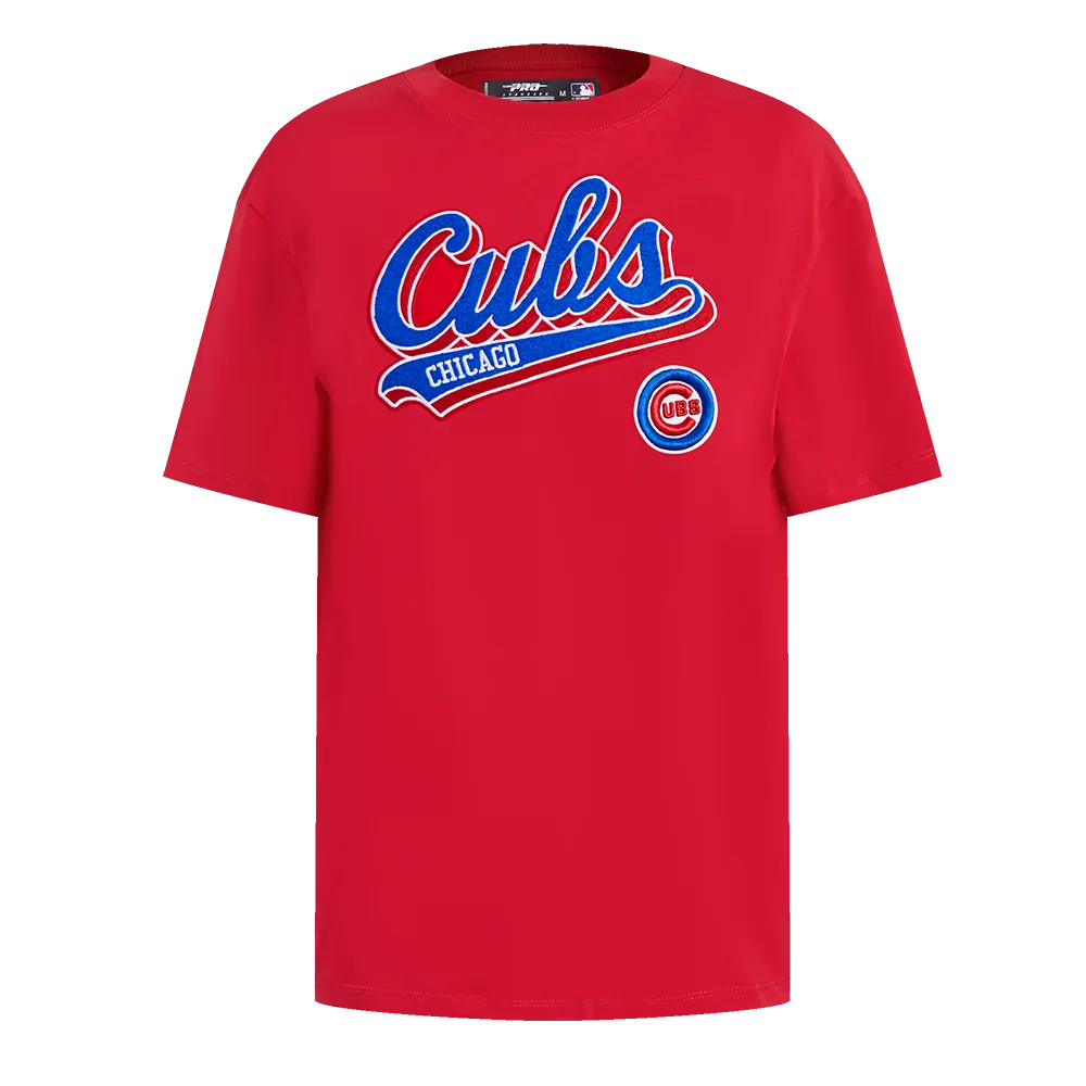 MLB CHICAGO CUBS SCRIPT TAIL WOMEN'S BF TOP (RED)