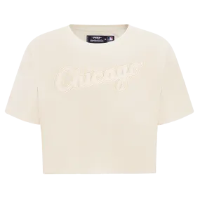 MLB CHICAGO WHITE SOX NEUTRAL WOMEN'S BOXY TOP (EGGSHELL)