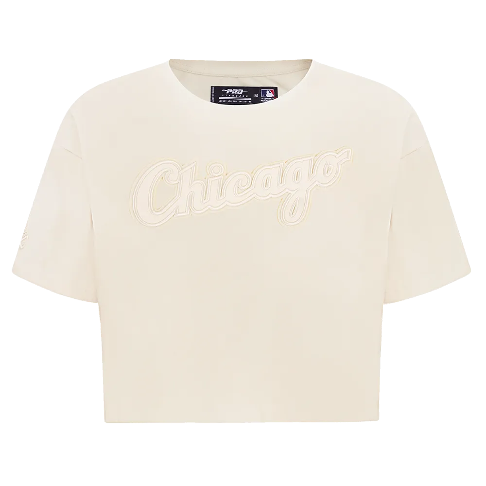 MLB CHICAGO WHITE SOX NEUTRAL WOMEN'S BOXY TOP (EGGSHELL)