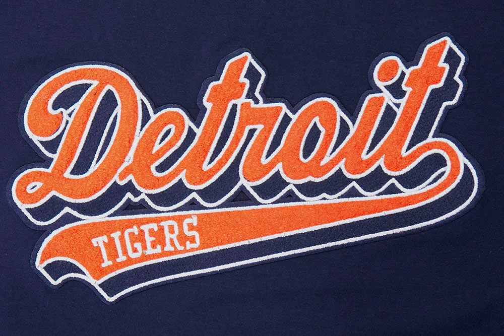 MLB DETROIT TIGERS SCRIPT TAIL WOMEN'S SJ BOXY TOP (MIDNIGHT NAVY)