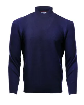 Navy Blue Cashmere Mockneck