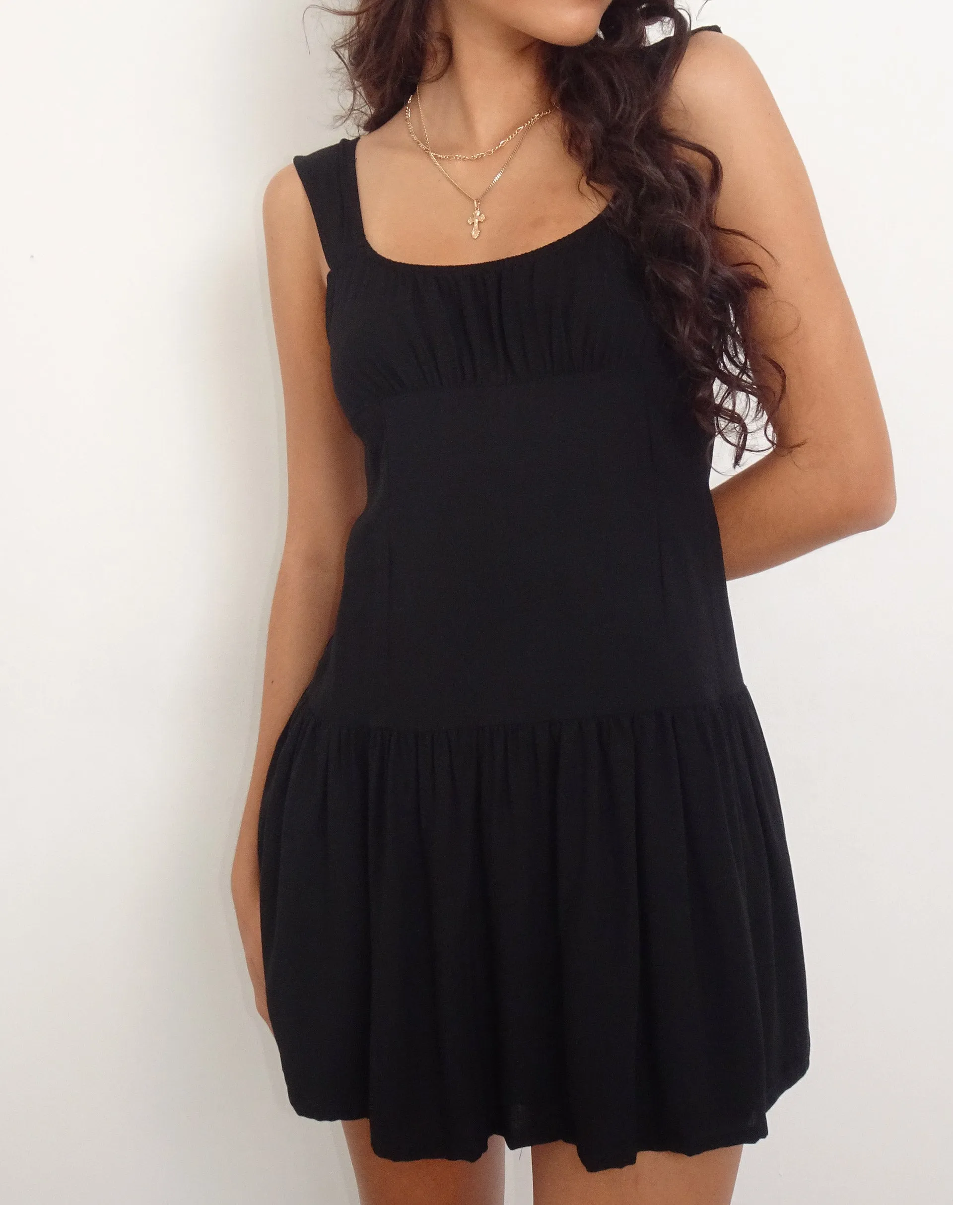 Nihao Mini Dress in Black