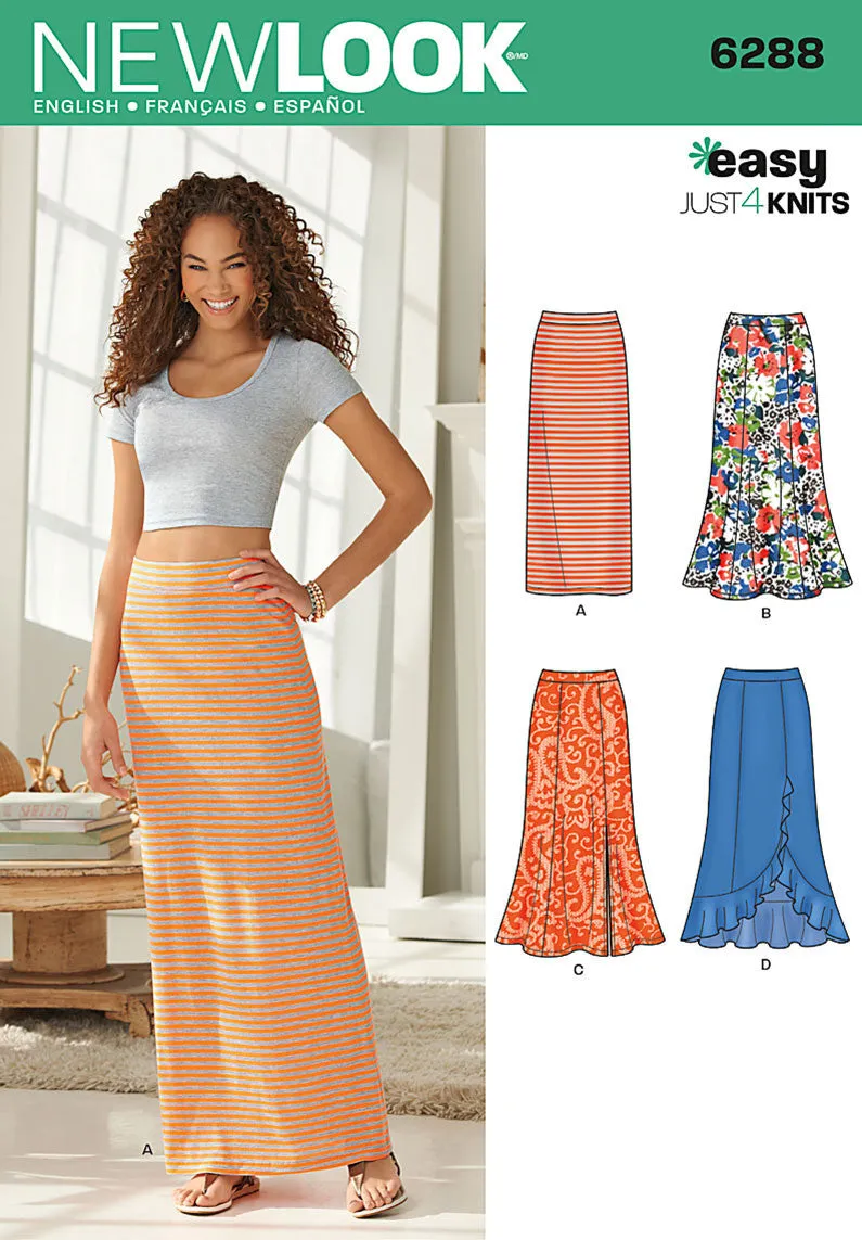 NL6288 Misses' Pull on Knit Skirts