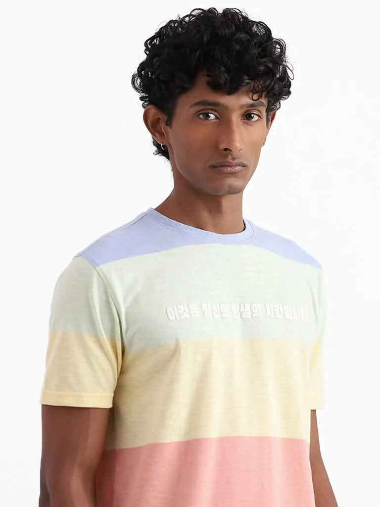 Nuon Multicolored Block Color Slim-Fit T-Shirt