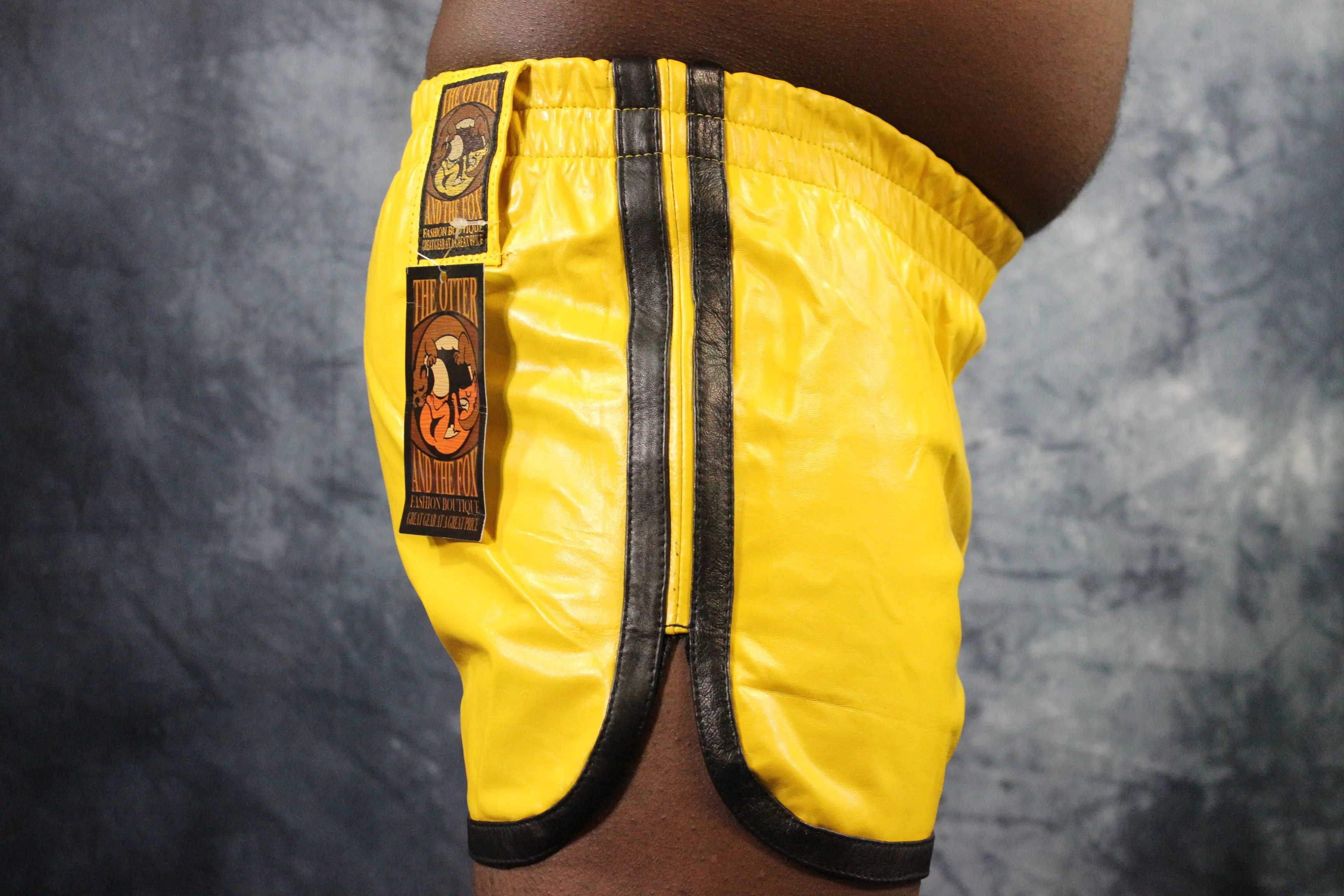 OnF Booty Shorts in Yellow and Black