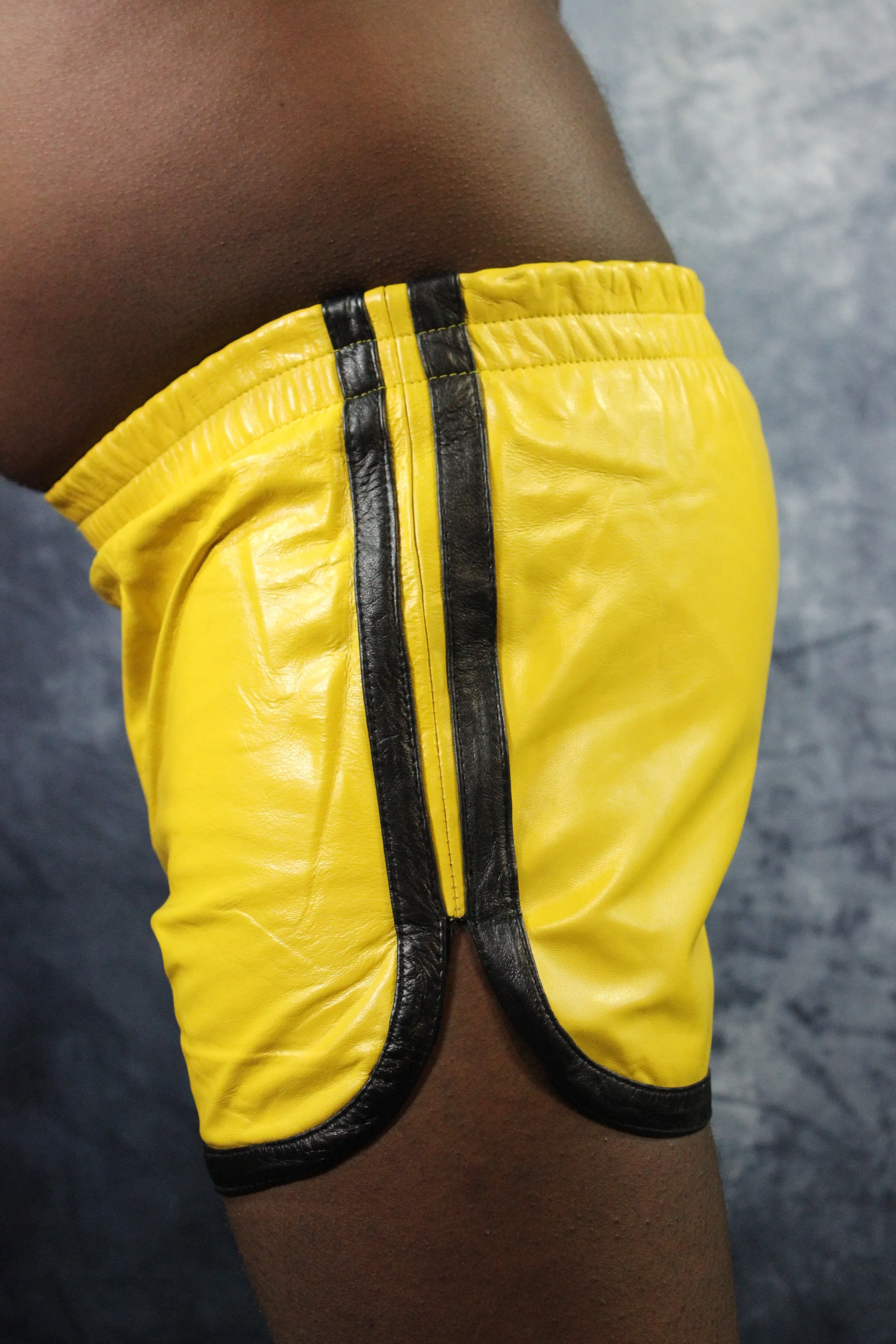 OnF Booty Shorts in Yellow and Black