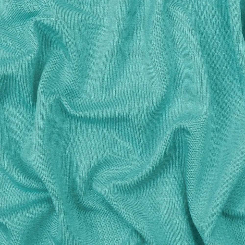 Pastel Teal Solid Stretch Spandex Rayon Modal Jersey Knit Fabric