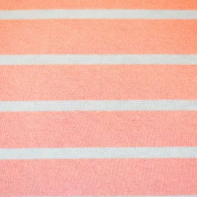 Peach-White Rayon Stretch Spandex Stripe Jersey Knit Fabric