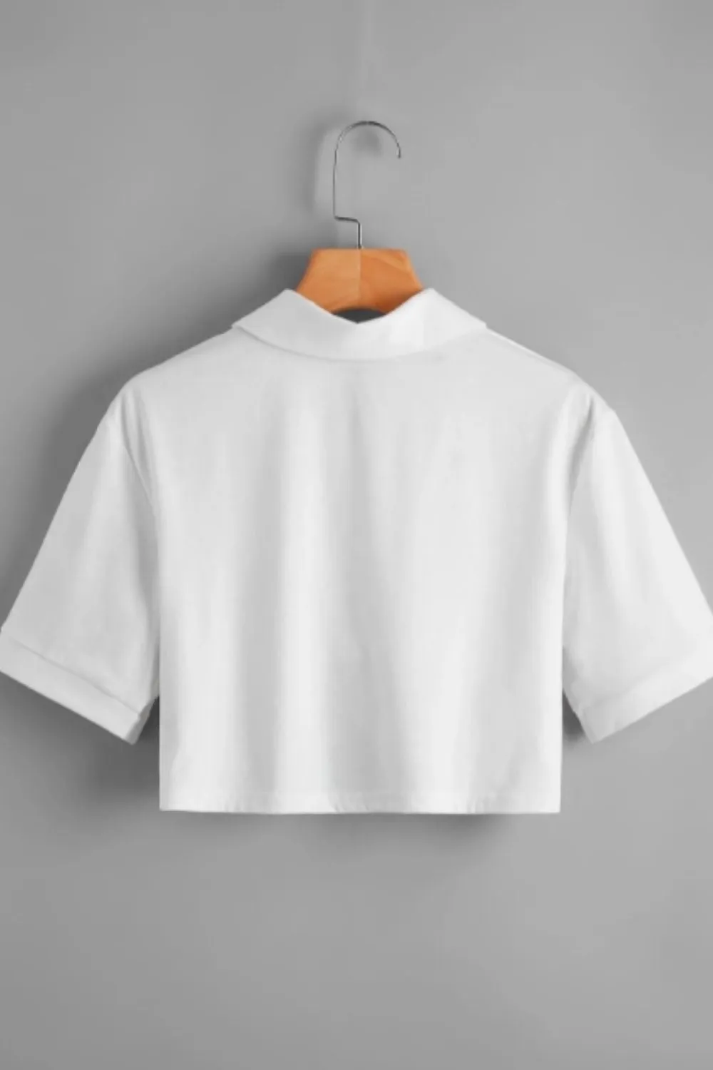 Polo White Crop Top