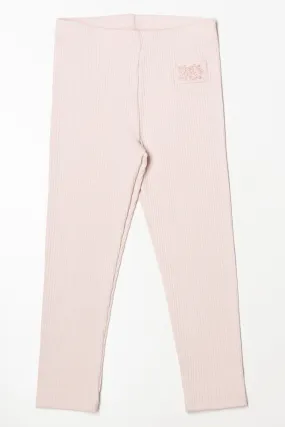 Rib Leggings Light Pink