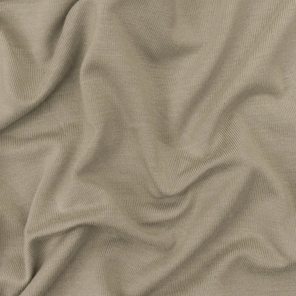 Soft Taupe Solid Stretch Spandex Bamboo Jersey Knit Fabric