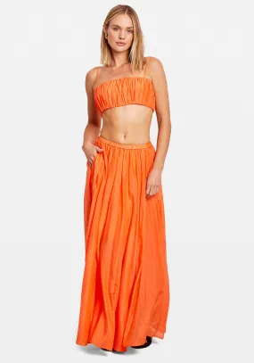 SOL MAXI SKIRT TANGERINE