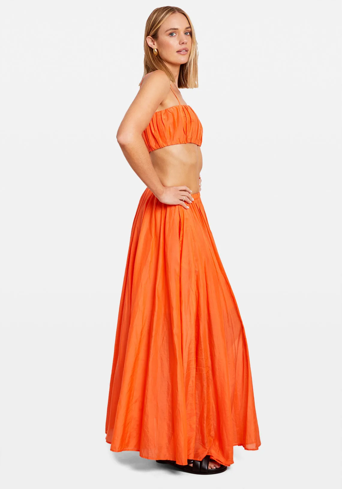 SOL MAXI SKIRT TANGERINE