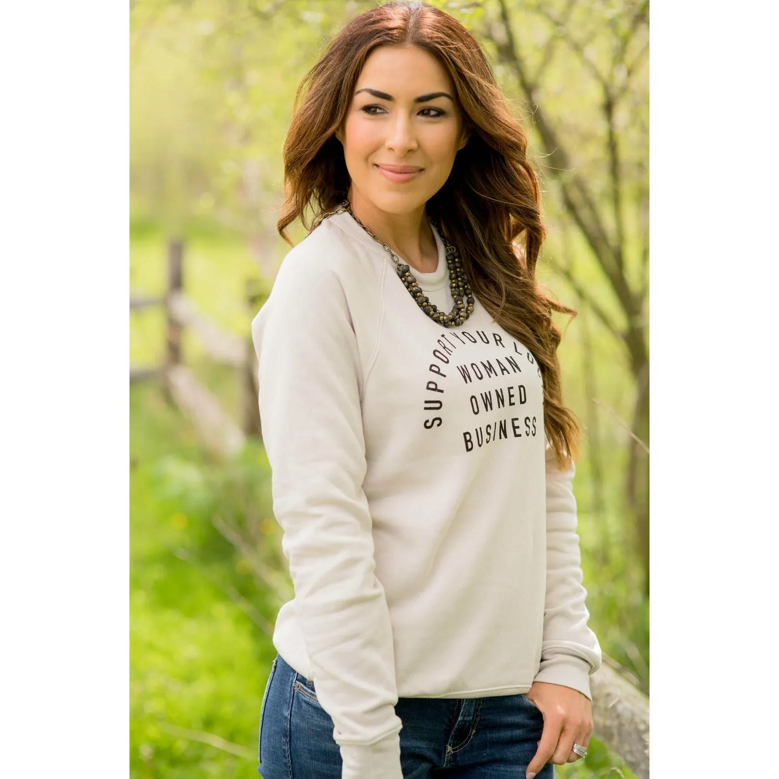 Support Women Owned Businesses Graphic Crewneck