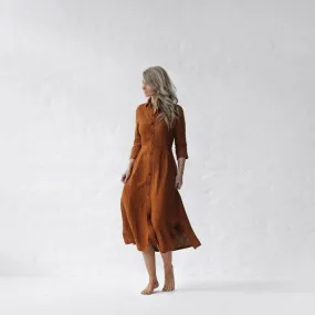 Tailored Dress | Mustard seaside tones sale