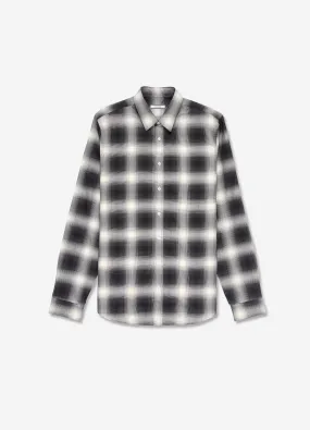 Tailored Fit Shadow Check Shirt Black Combo