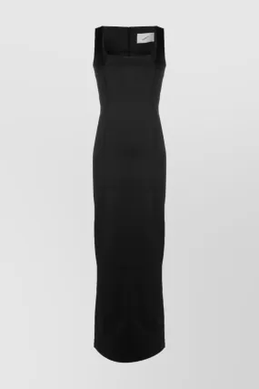 Tailored maxi dress with 3D bustier