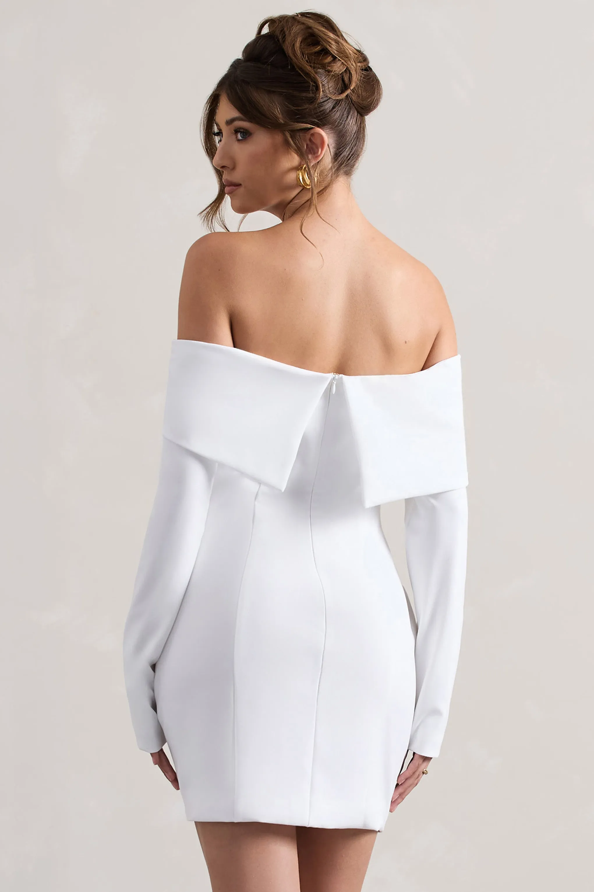 Tara | White Bardot Tailored Blazer Dress