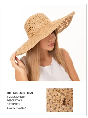 Wide Brim Sun Hat-Khaki